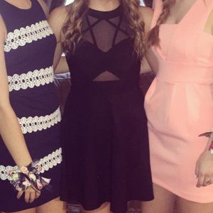 Black dress with cutouts